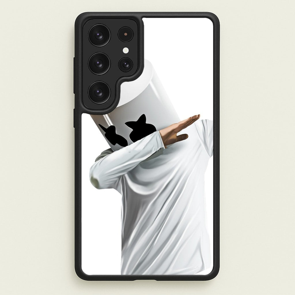 White Helmet DJ Dab - Marshmello Phone Case for Galaxy S22 Ultra