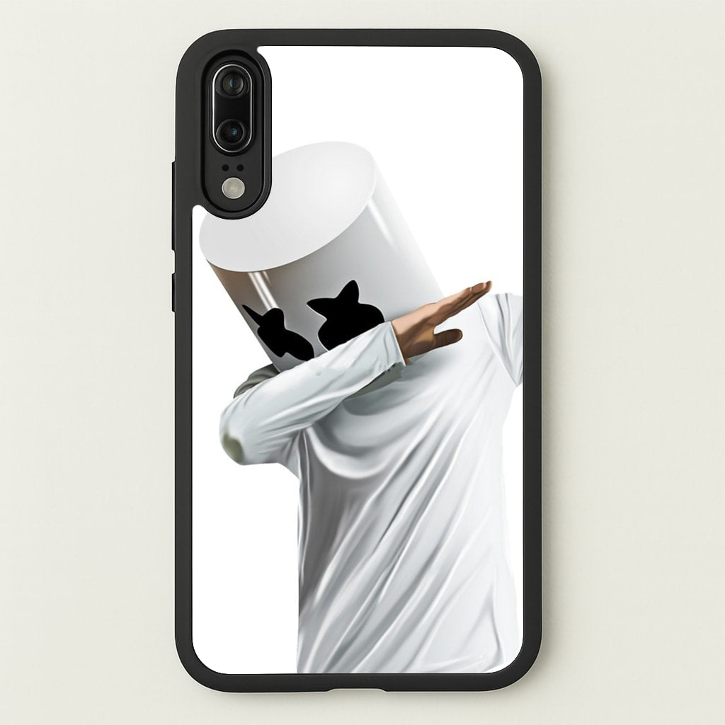 White Helmet DJ Dab - Marshmello Phone Case for Huawei P20
