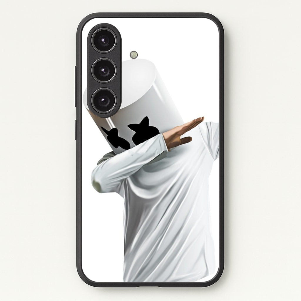 White Helmet DJ Dab - Marshmello Phone Case for Galaxy S24 Plus