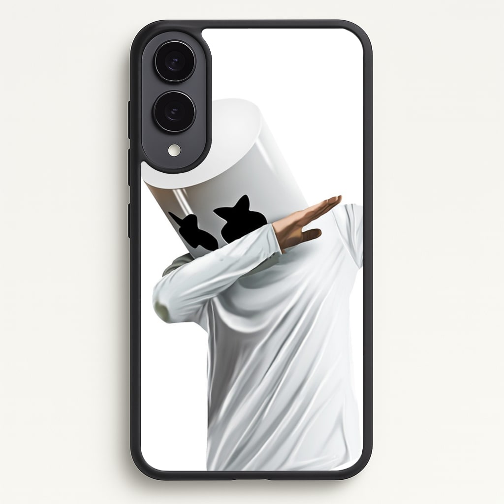White Helmet DJ Dab - Marshmello Phone Case for Galaxy S25 Edge
