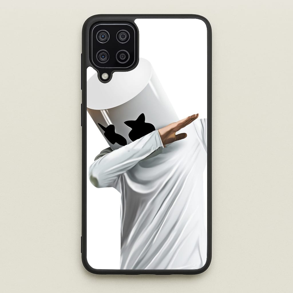 White Helmet DJ Dab - Marshmello Phone Case for Galaxy A12