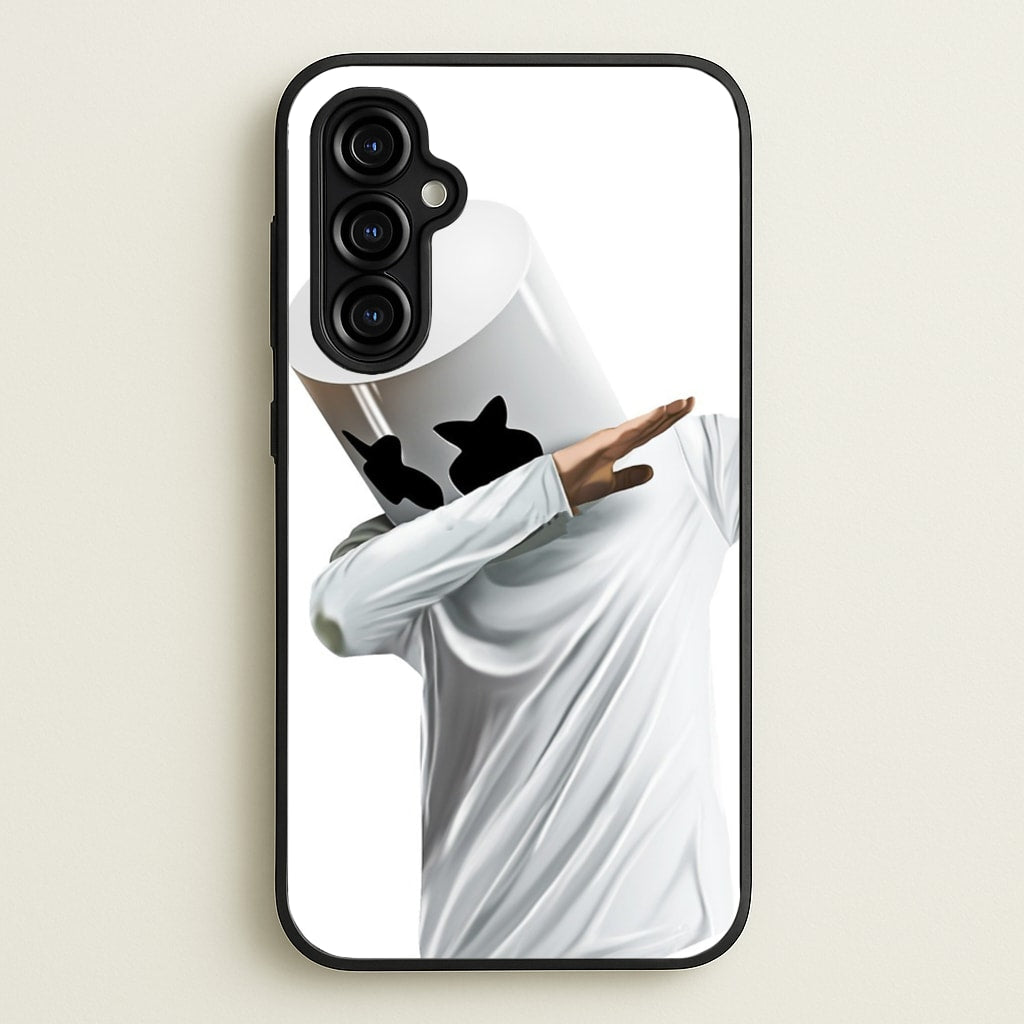 White Helmet DJ Dab - Marshmello Phone Case for Galaxy A54