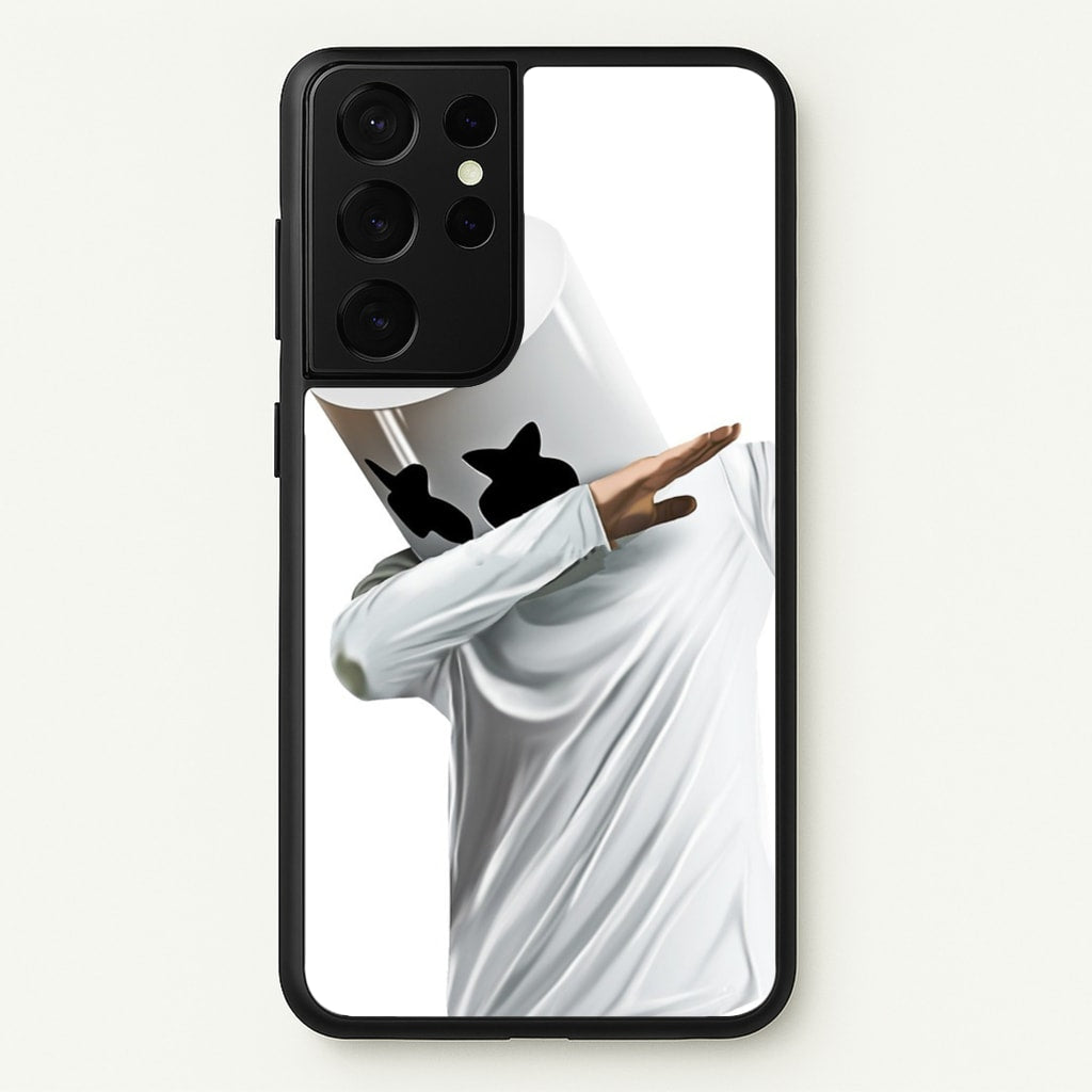 White Helmet DJ Dab - Marshmello Phone Case for Galaxy S21 Ultra