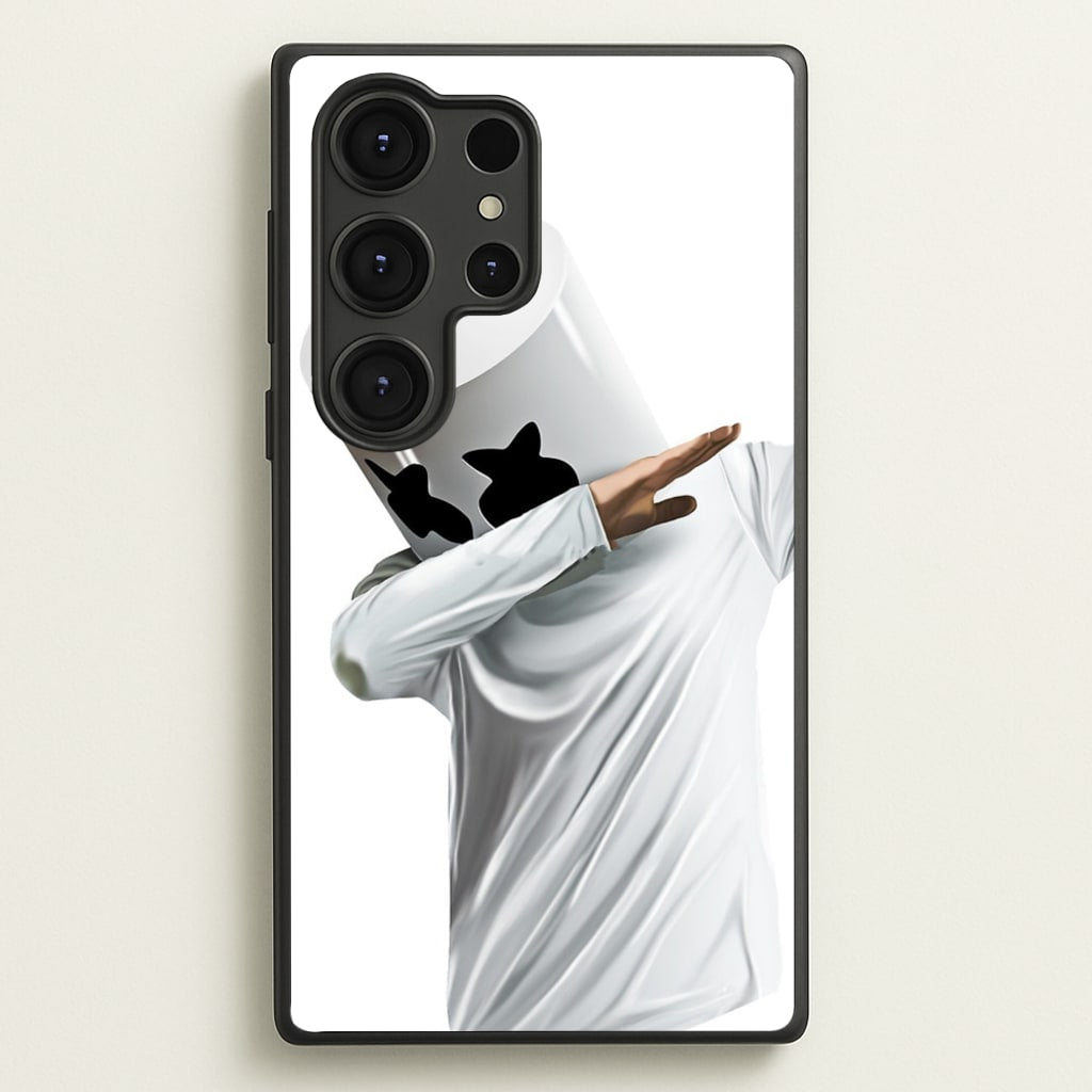 White Helmet DJ Dab - Marshmello Phone Case for Galaxy S25 Ultra