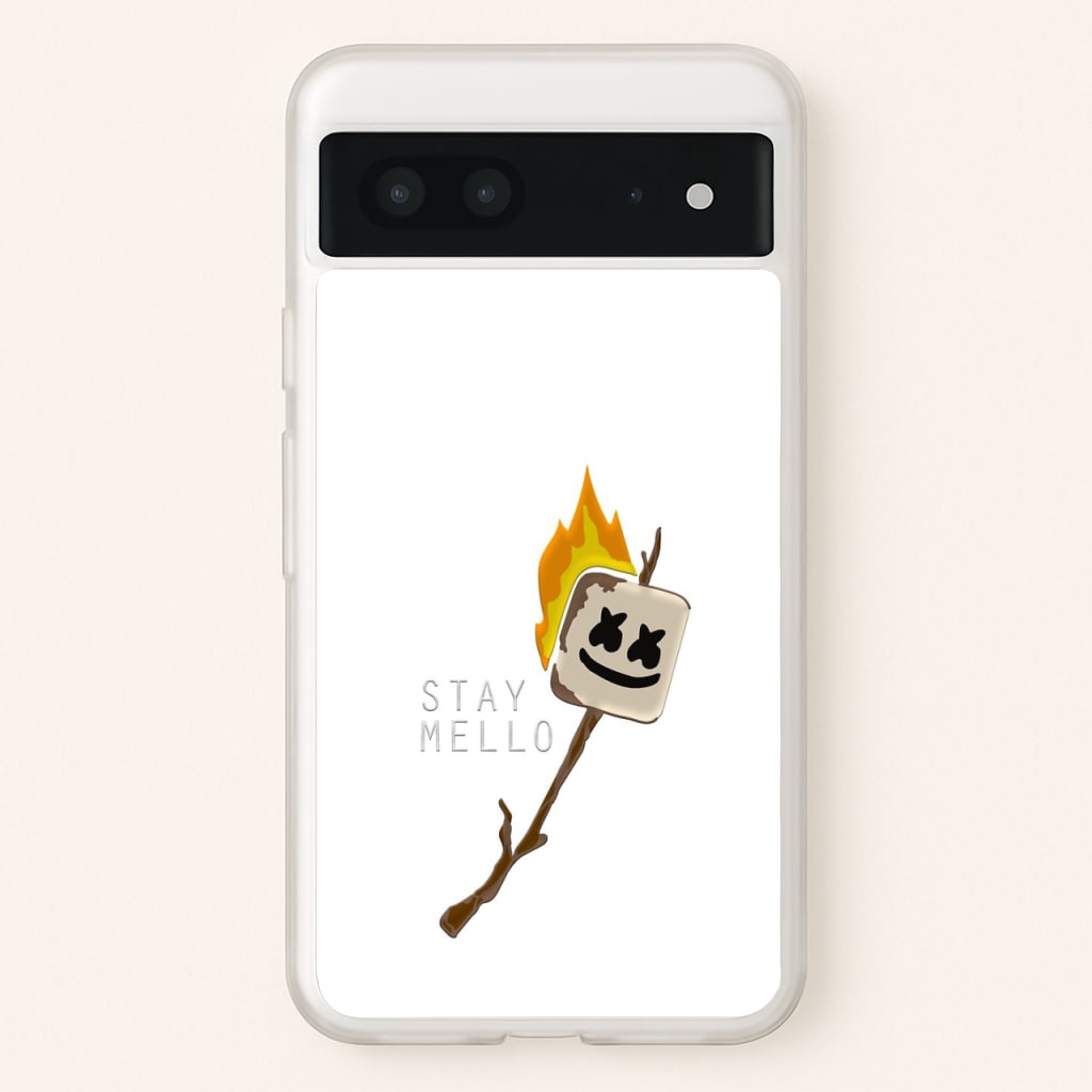 Stay Mello White Helmet DJw - White Helmet DJ - Marshmello Phone Case for Google Pixel 7