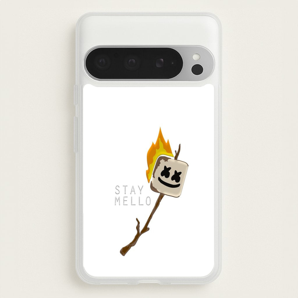 Stay Mello White Helmet DJw - White Helmet DJ - Marshmello Phone Case for Google Pixel 9 Pro XL