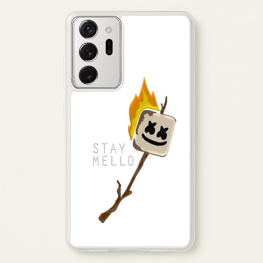 Stay Mello White Helmet DJw - White Helmet DJ - Marshmello Phone Case for Galaxy Note 20 Ultra
