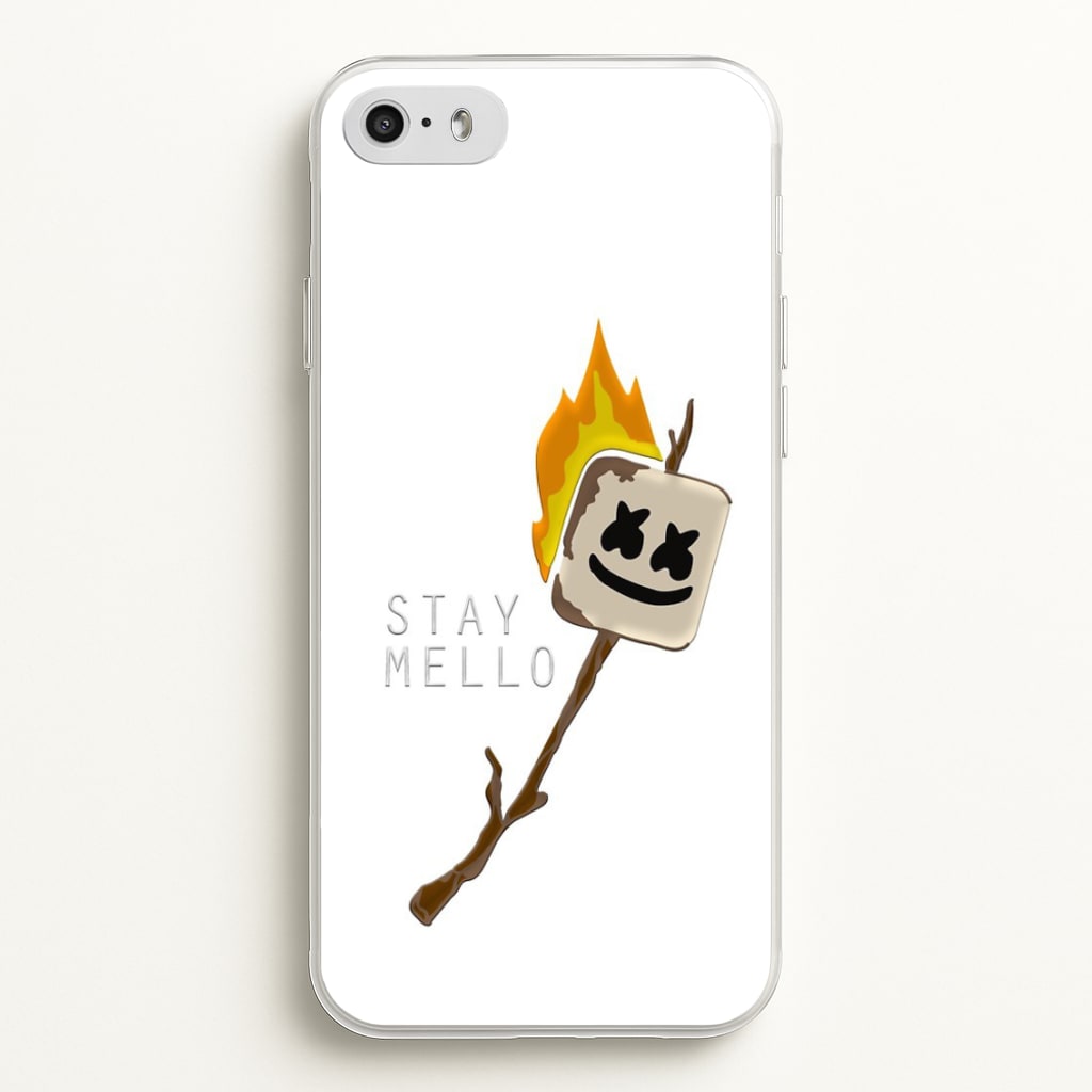 Stay Mello White Helmet DJw - White Helmet DJ - Marshmello Phone Case for iPhone 5 / 5s / SE 2016