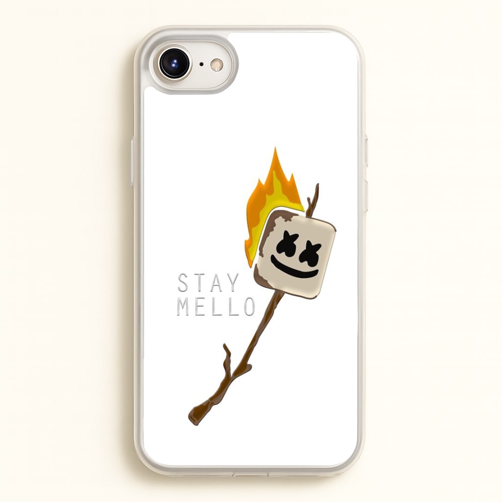 Stay Mello White Helmet DJw - White Helmet DJ - Marshmello Phone Case for iPhone 6 Plus / 7 Plus / 8 Plus