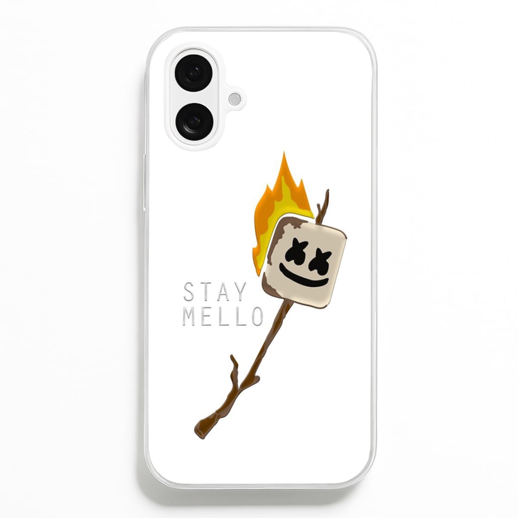 Stay Mello White Helmet DJw - White Helmet DJ - Marshmello Phone Case for iPhone 16 Plus