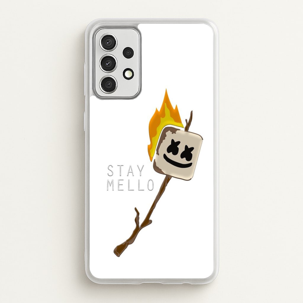 Stay Mello White Helmet DJw - White Helmet DJ - Marshmello Phone Case for Galaxy A52 / A52s
