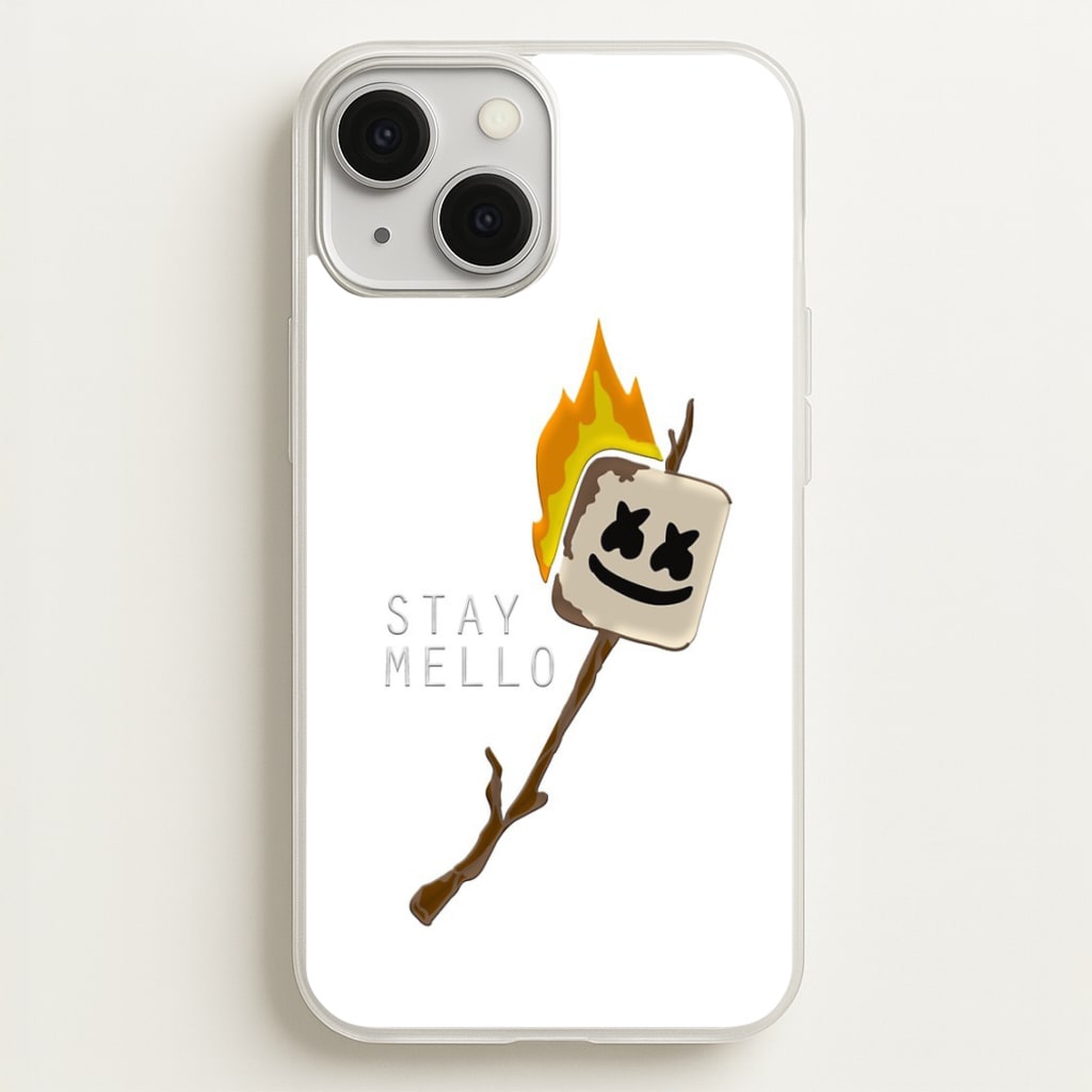 Stay Mello White Helmet DJw - White Helmet DJ - Marshmello Phone Case for iPhone 13 Mini