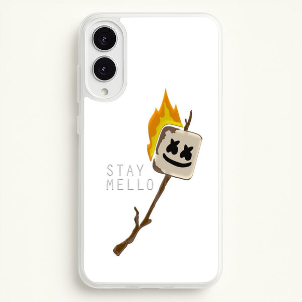 Stay Mello White Helmet DJw - White Helmet DJ - Marshmello Phone Case for Galaxy S25 Edge
