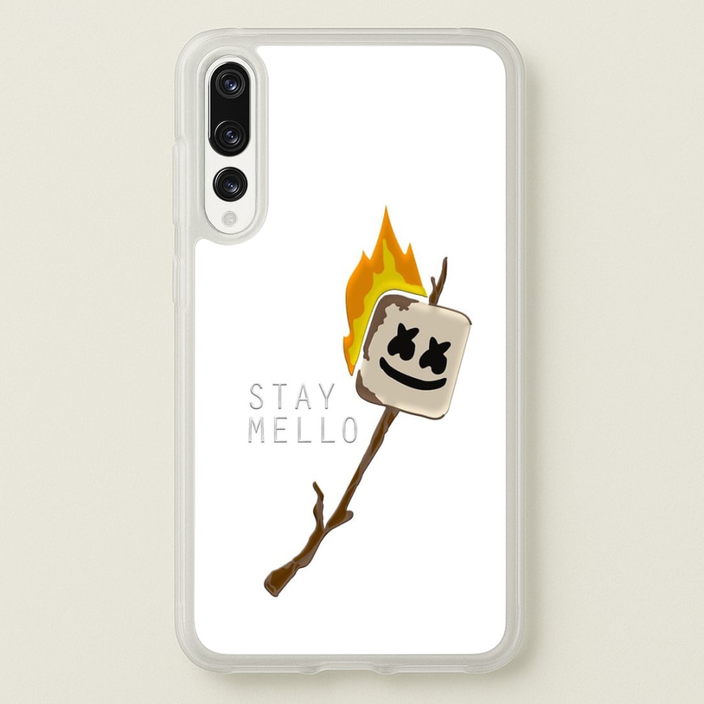 Stay Mello White Helmet DJw - White Helmet DJ - Marshmello Phone Case for Huawei P20 Pro