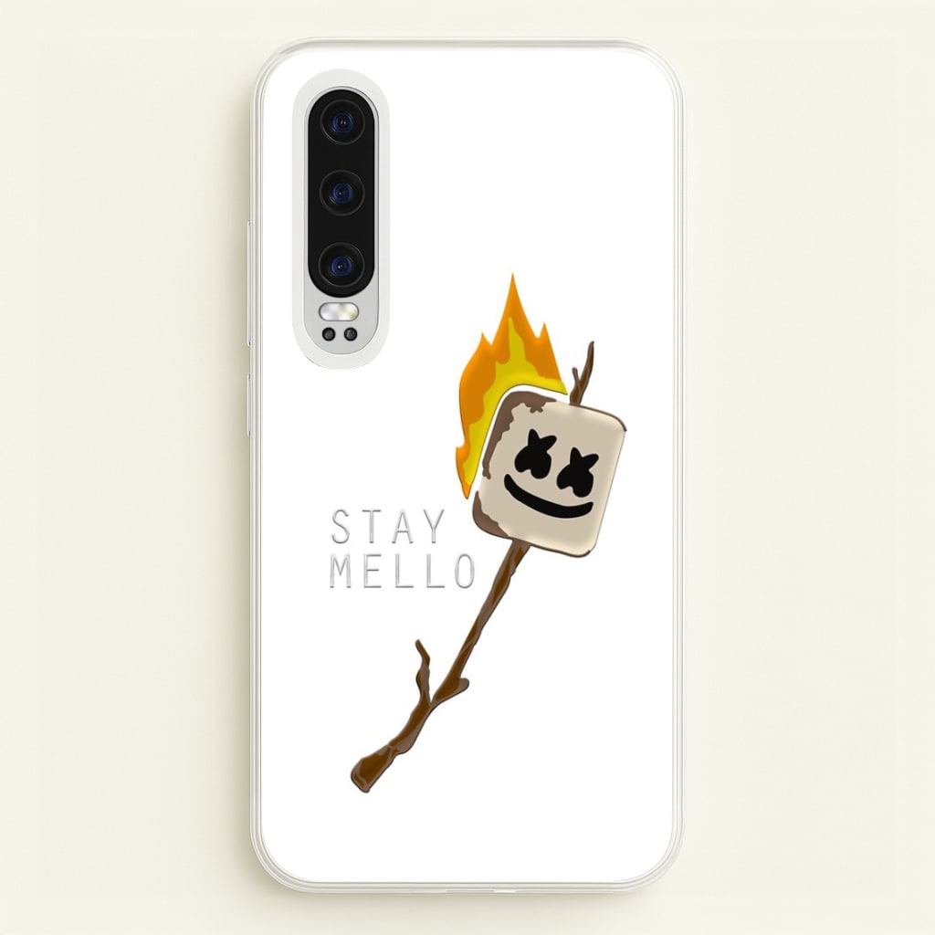Stay Mello White Helmet DJw - White Helmet DJ - Marshmello Phone Case for Huawei P30
