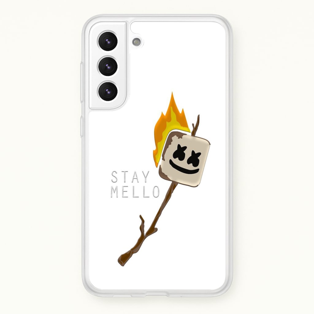 Stay Mello White Helmet DJw - White Helmet DJ - Marshmello Phone Case for Galaxy S21
