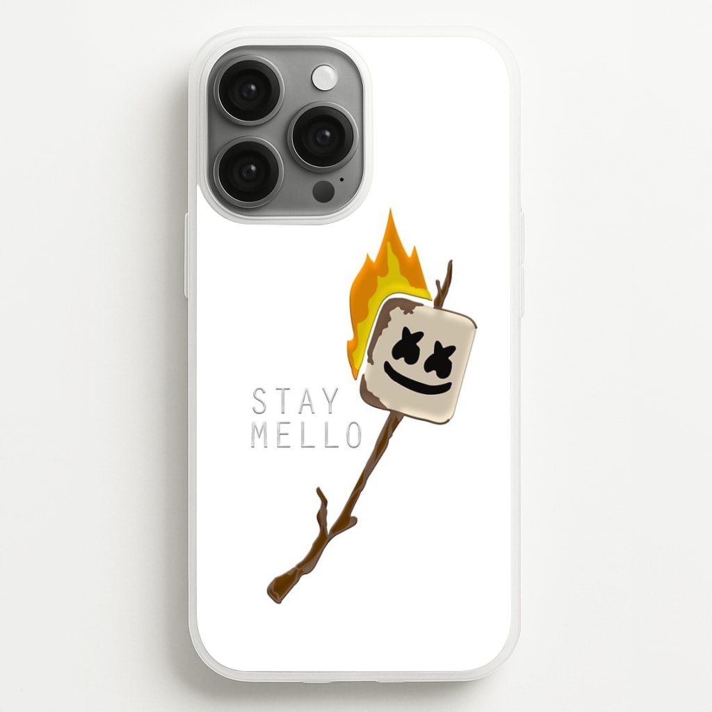 Stay Mello White Helmet DJw - White Helmet DJ - Marshmello Phone Case for iPhone 13 Pro Max