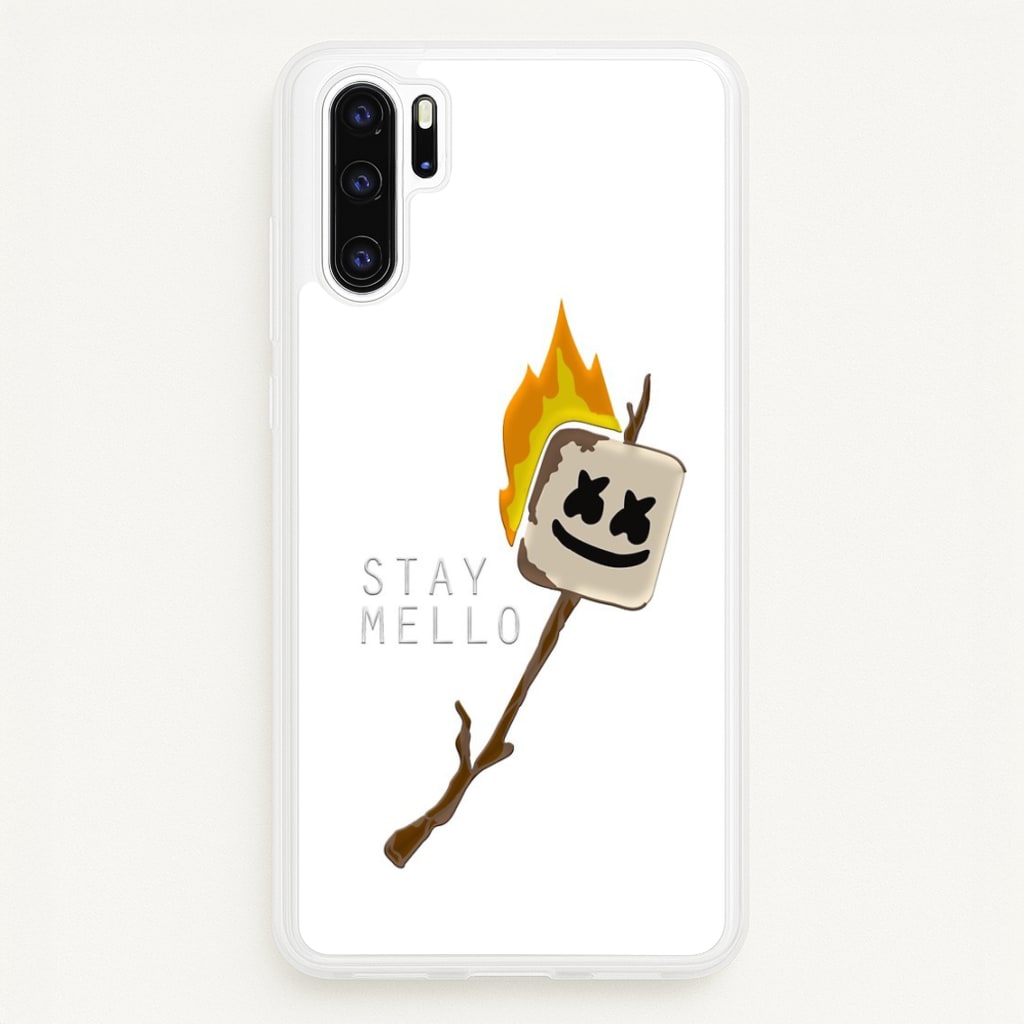 Stay Mello White Helmet DJw - White Helmet DJ - Marshmello Phone Case for Huawei P30 Pro