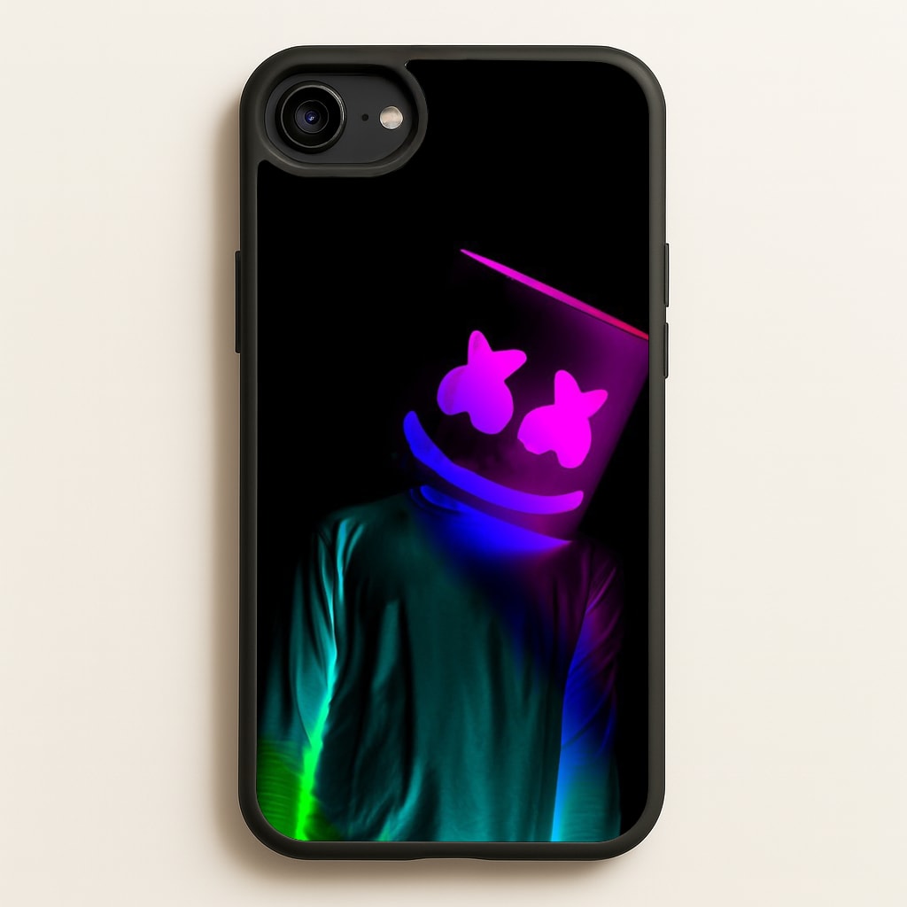 White Helmet DJ In Lights - Marshmello Phone Case for iPhone 6 / 7 / 8 / SE