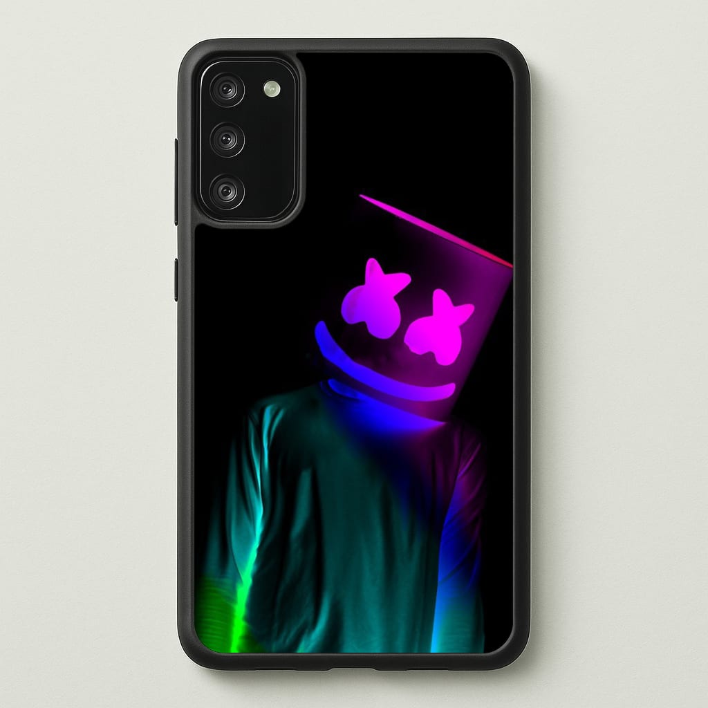 White Helmet DJ In Lights - Marshmello Phone Case for Galaxy S20