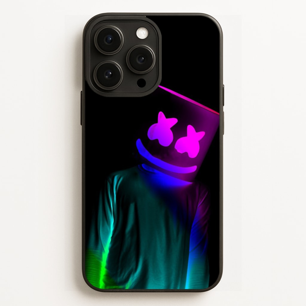 White Helmet DJ In Lights - Marshmello Phone Case for iPhone 12 Pro Max