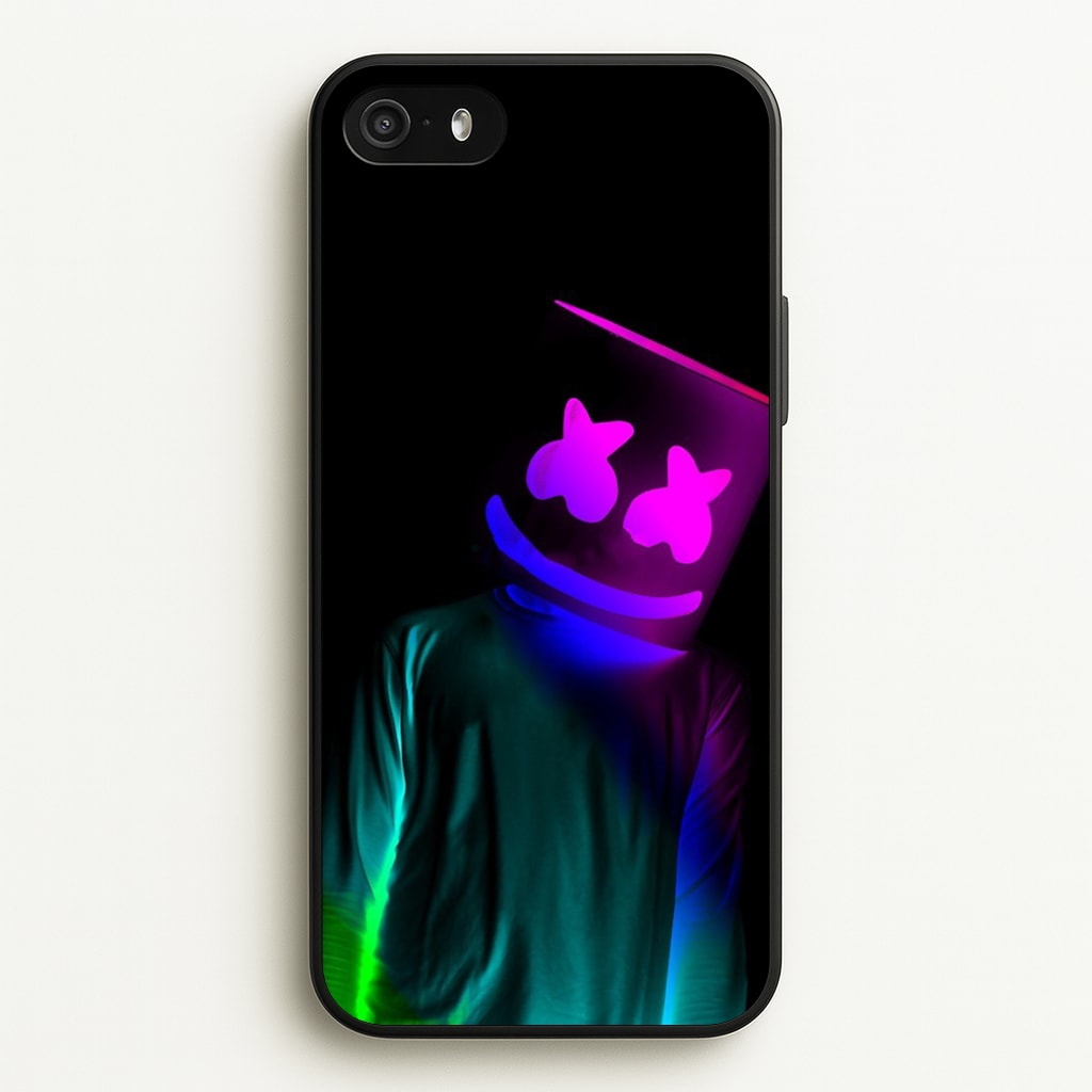 White Helmet DJ In Lights - Marshmello Phone Case for iPhone 5 / 5s / SE 2016