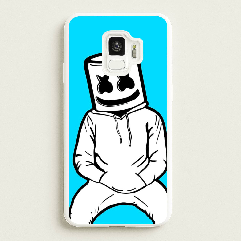 Blue White Helmet DJ - Marshmello Phone Case for Galaxy S9