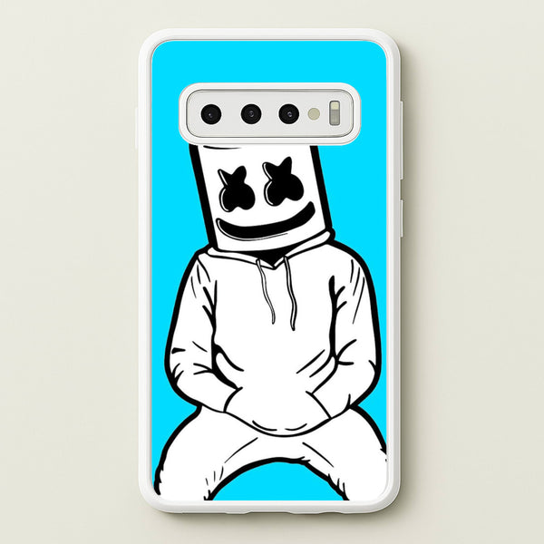 Blue White Helmet DJ - Marshmello Phone Case for Galaxy S10