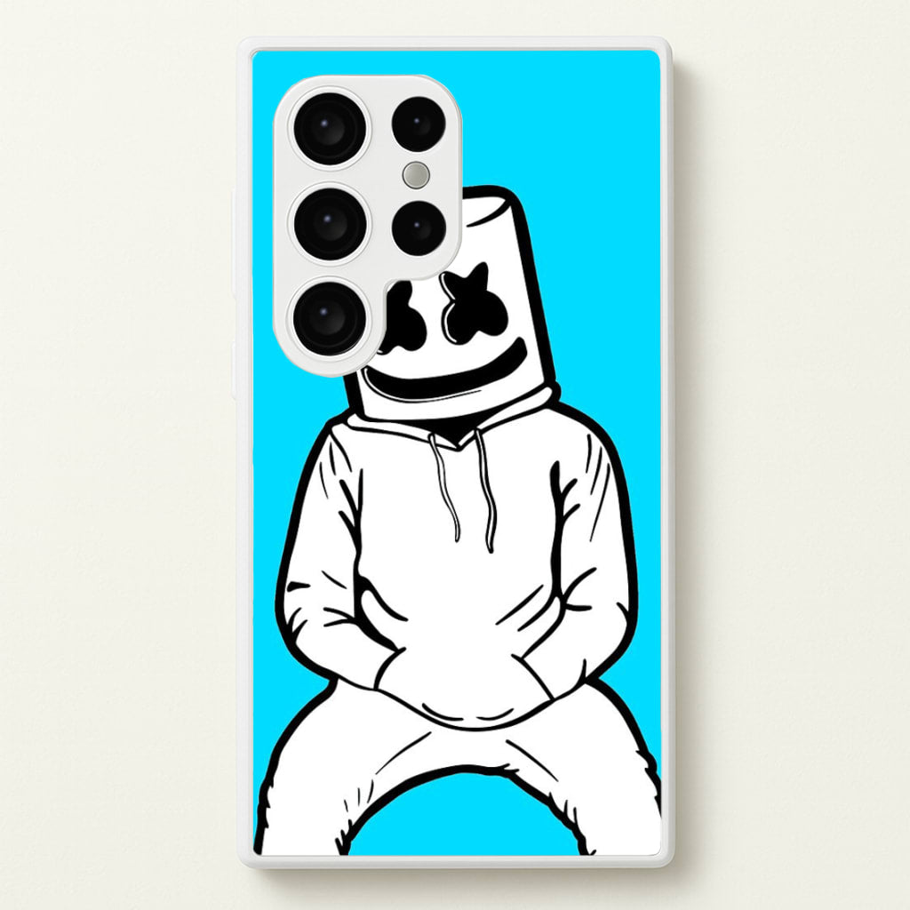 Blue White Helmet DJ - Marshmello Phone Case for Galaxy S24 Ultra