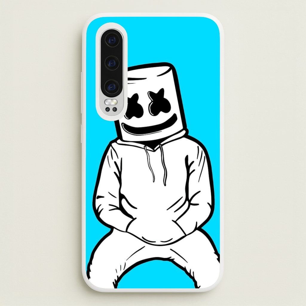 Blue White Helmet DJ - Marshmello Phone Case for Huawei P30