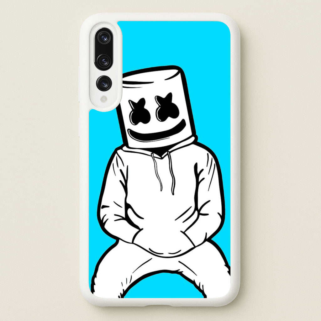 Blue White Helmet DJ - Marshmello Phone Case for Huawei P20 Pro
