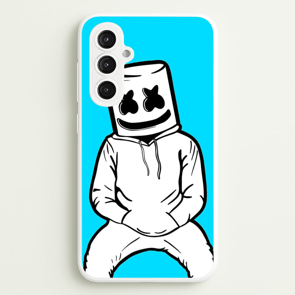 Blue White Helmet DJ - Marshmello Phone Case for Galaxy S23FE