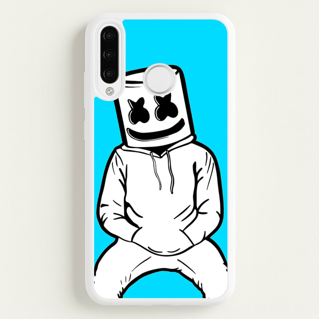Blue White Helmet DJ - Marshmello Phone Case for Huawei P30 Lite