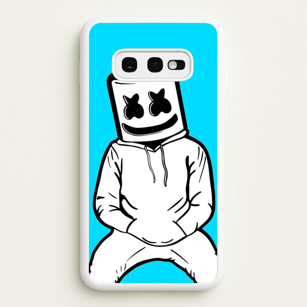 Blue White Helmet DJ - Marshmello Phone Case for Galaxy S10e