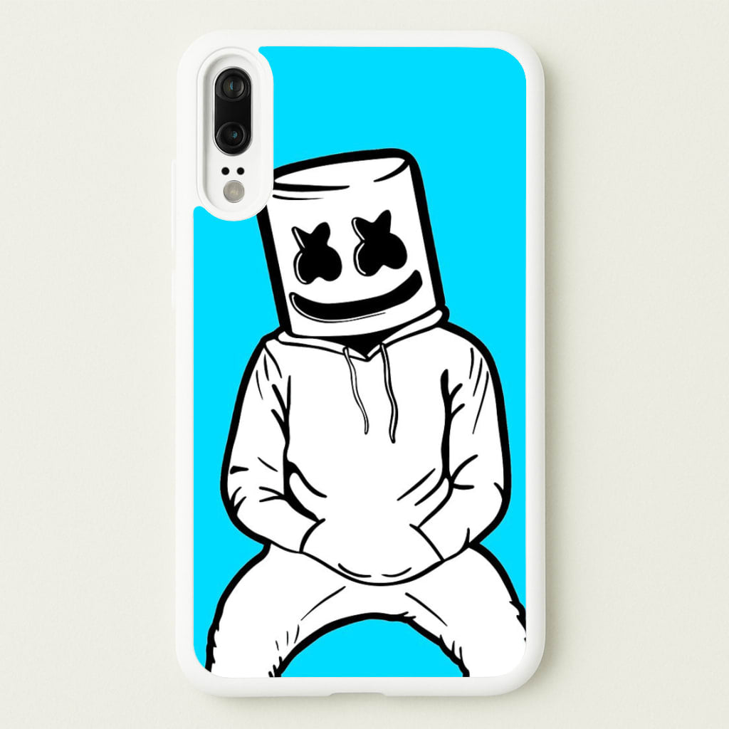 Blue White Helmet DJ - Marshmello Phone Case for Huawei P20