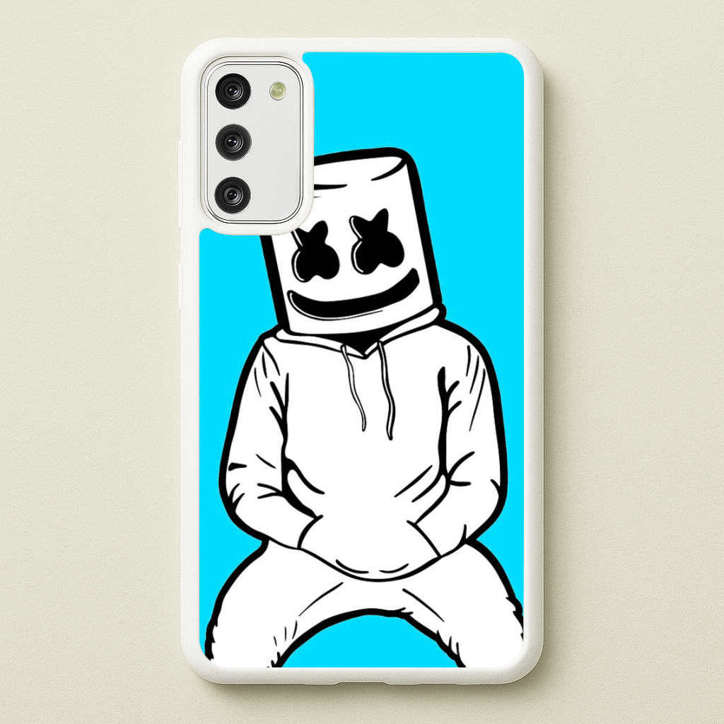 Blue White Helmet DJ - Marshmello Phone Case for Galaxy S20