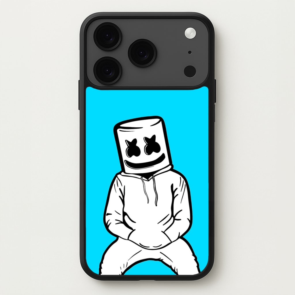 Blue White Helmet DJ Phone Case for iPhone 17 Pro Max