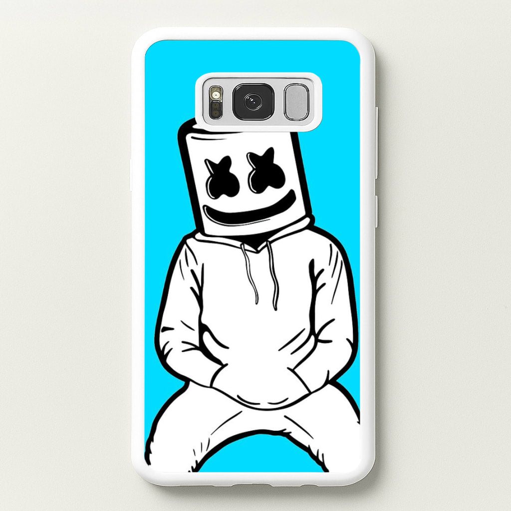 Blue White Helmet DJ - Marshmello Phone Case for Galaxy S8
