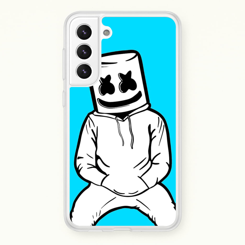 Blue White Helmet DJ - Marshmello Phone Case for Galaxy S22 Plus