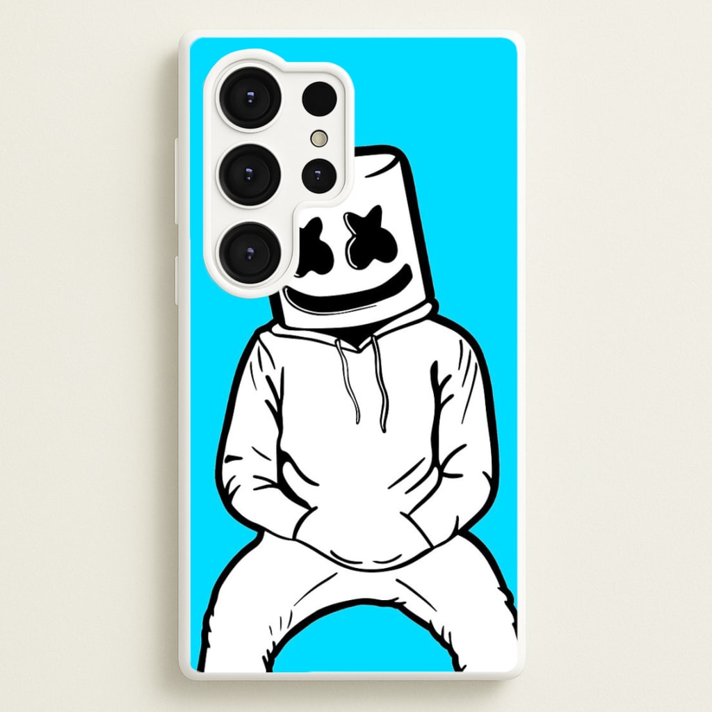 Blue White Helmet DJ - Marshmello Phone Case for Galaxy S25 Ultra