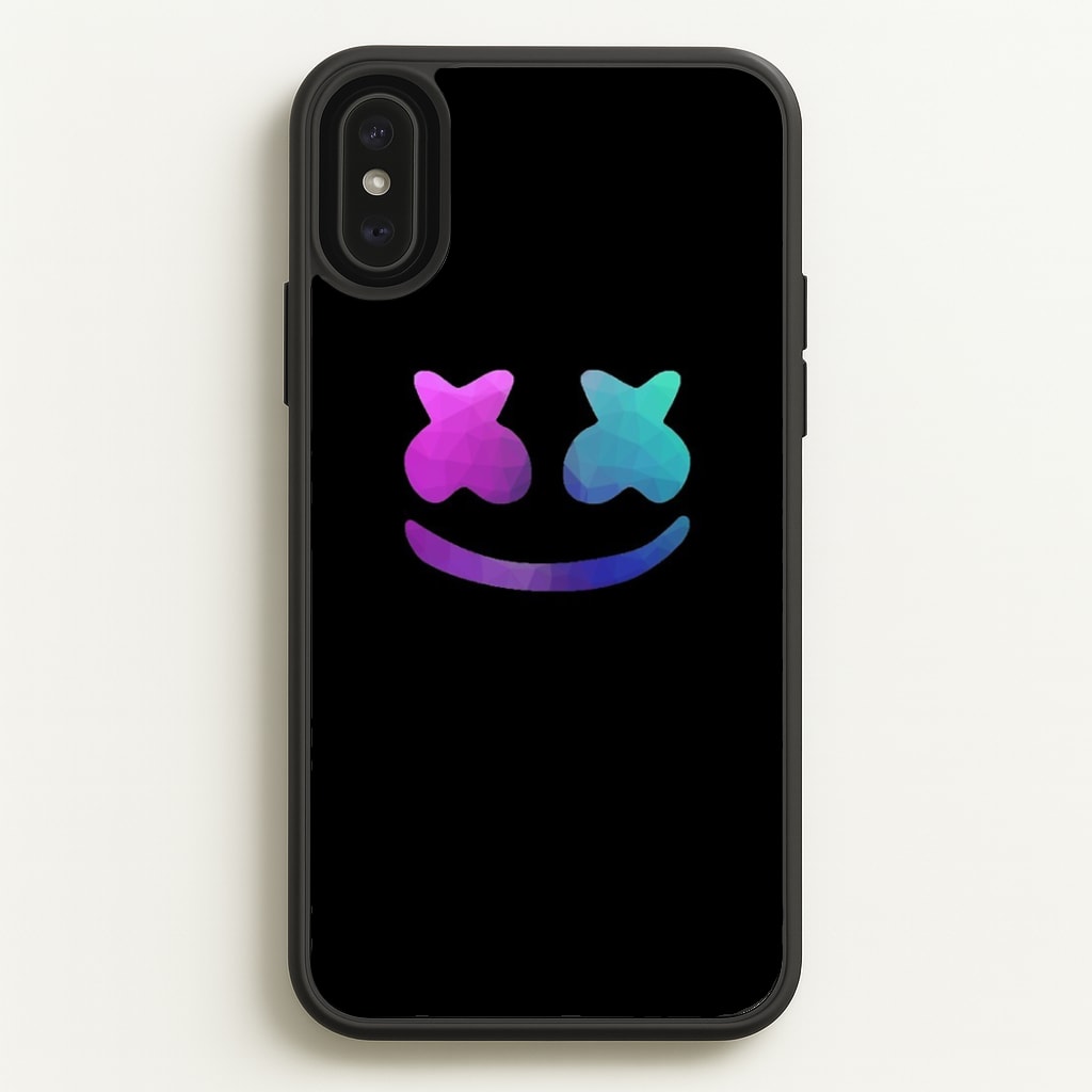 Black White Helmet DJ - Marshmello Phone Case for iPhone XS Max
