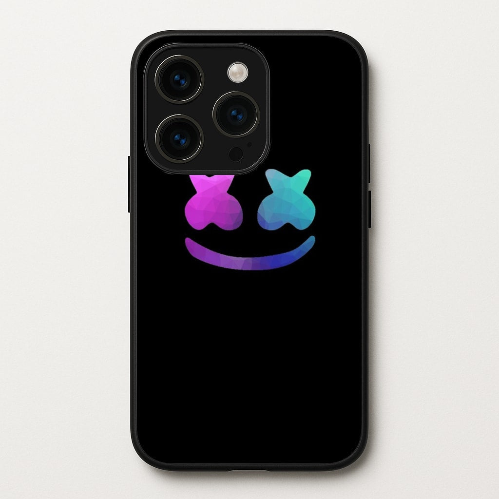 Black White Helmet DJ - Marshmello Phone Case for iPhone 15 Pro