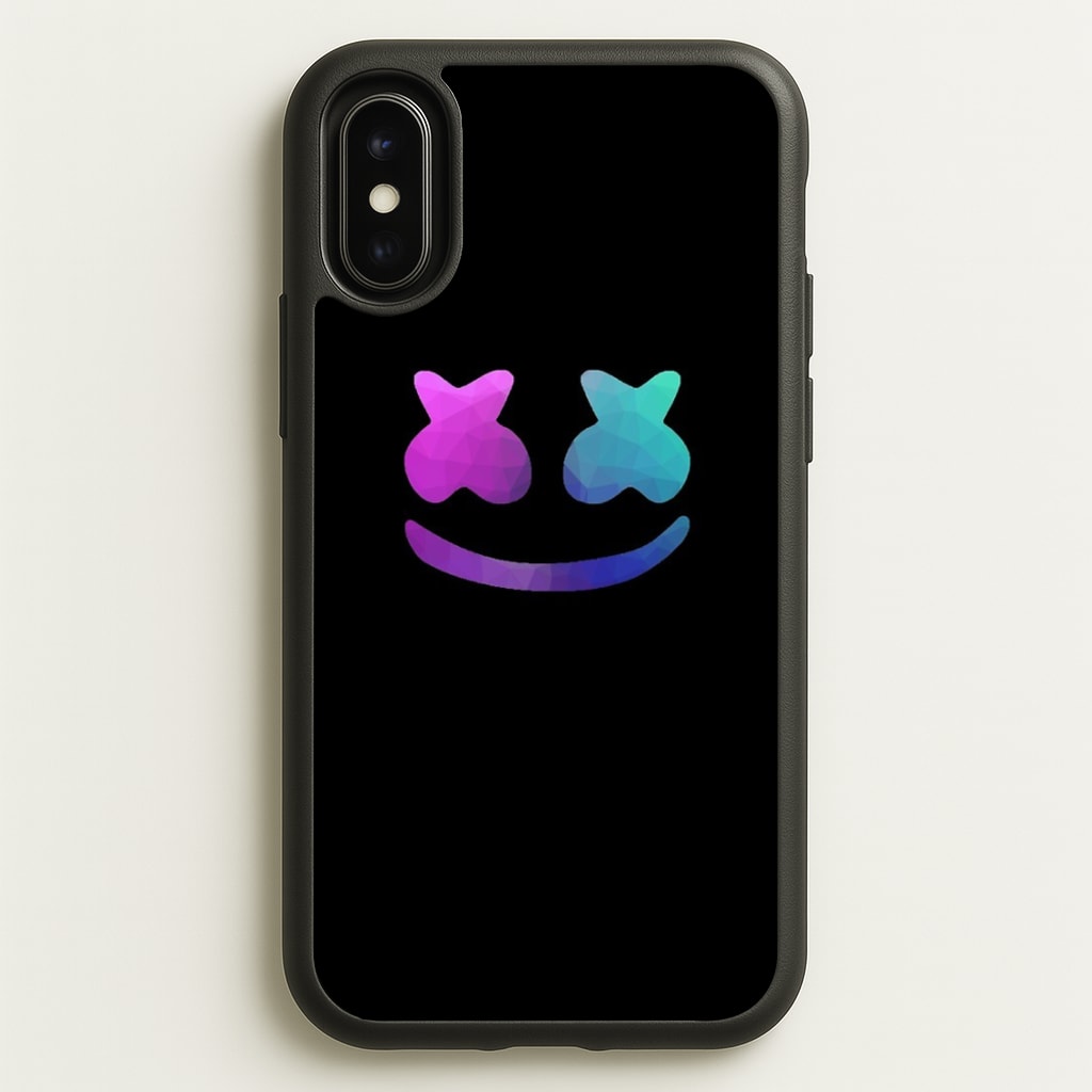 Black White Helmet DJ - Marshmello Phone Case for iPhone X / XS