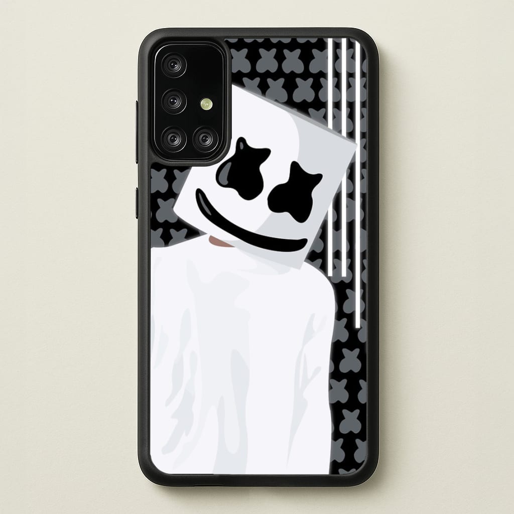 Stars And Stripes - White Helmet DJ - Marshmello Phone Case for Galaxy A71