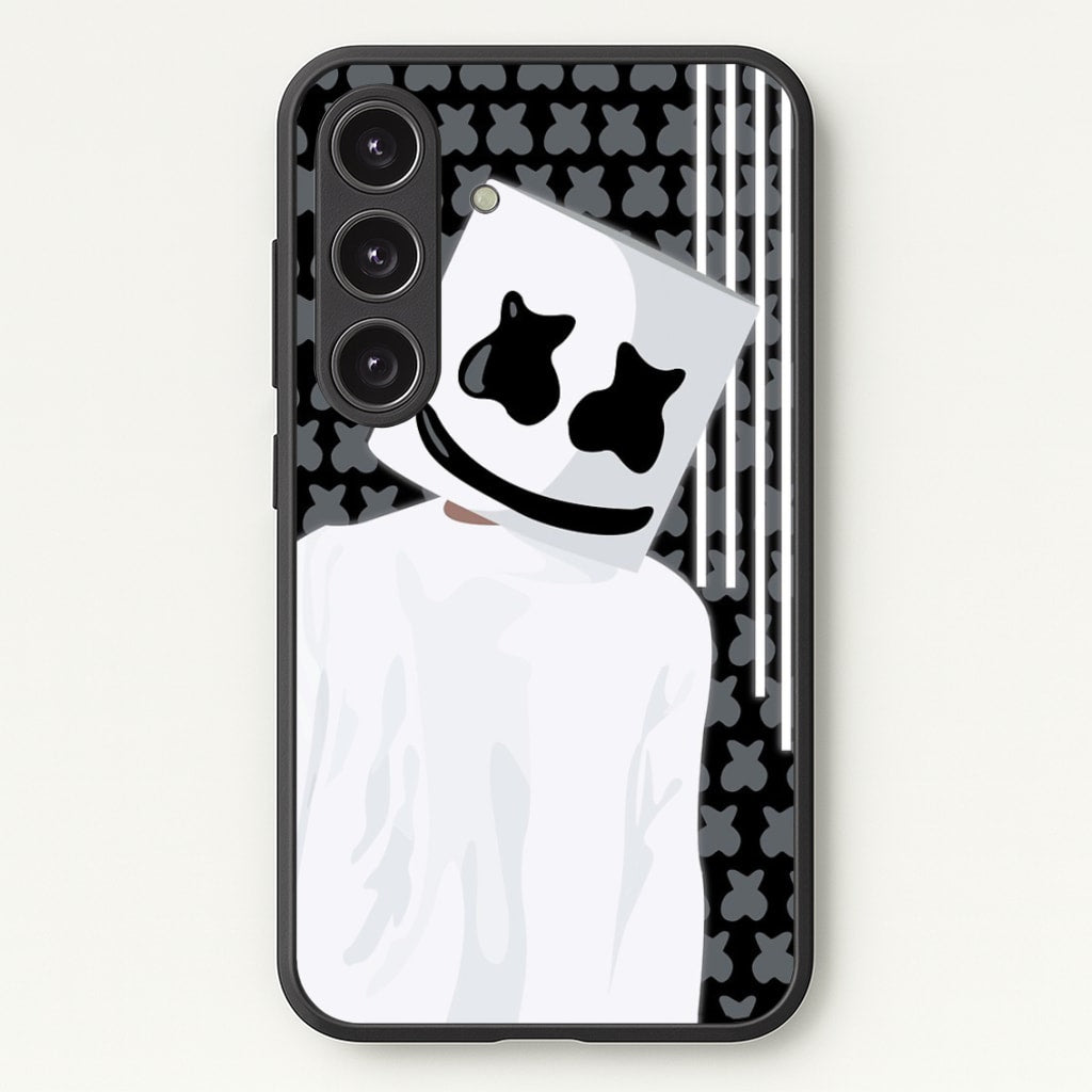 Stars And Stripes - White Helmet DJ - Marshmello Phone Case for Galaxy S24
