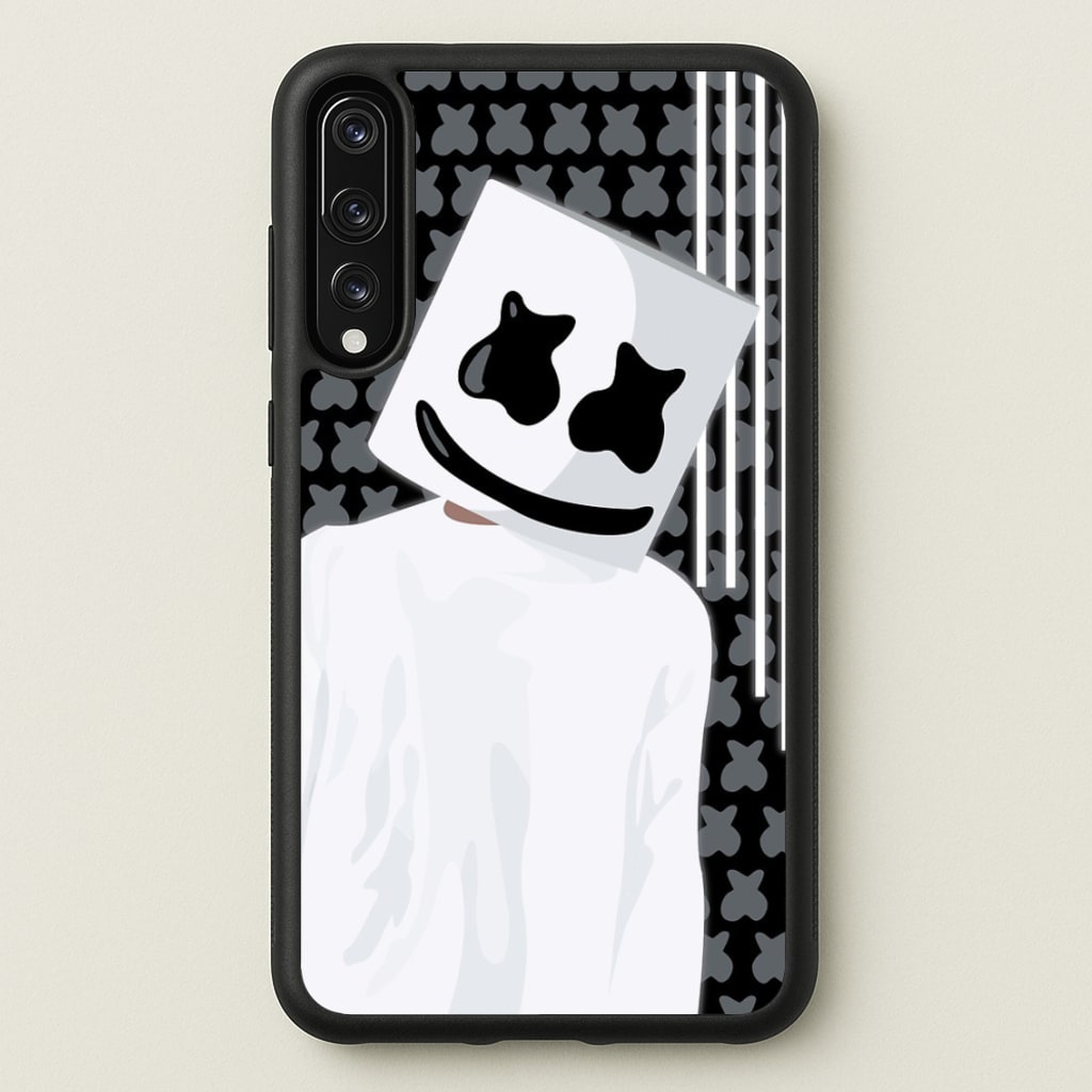 Stars And Stripes - White Helmet DJ - Marshmello Phone Case for Huawei P20 Pro