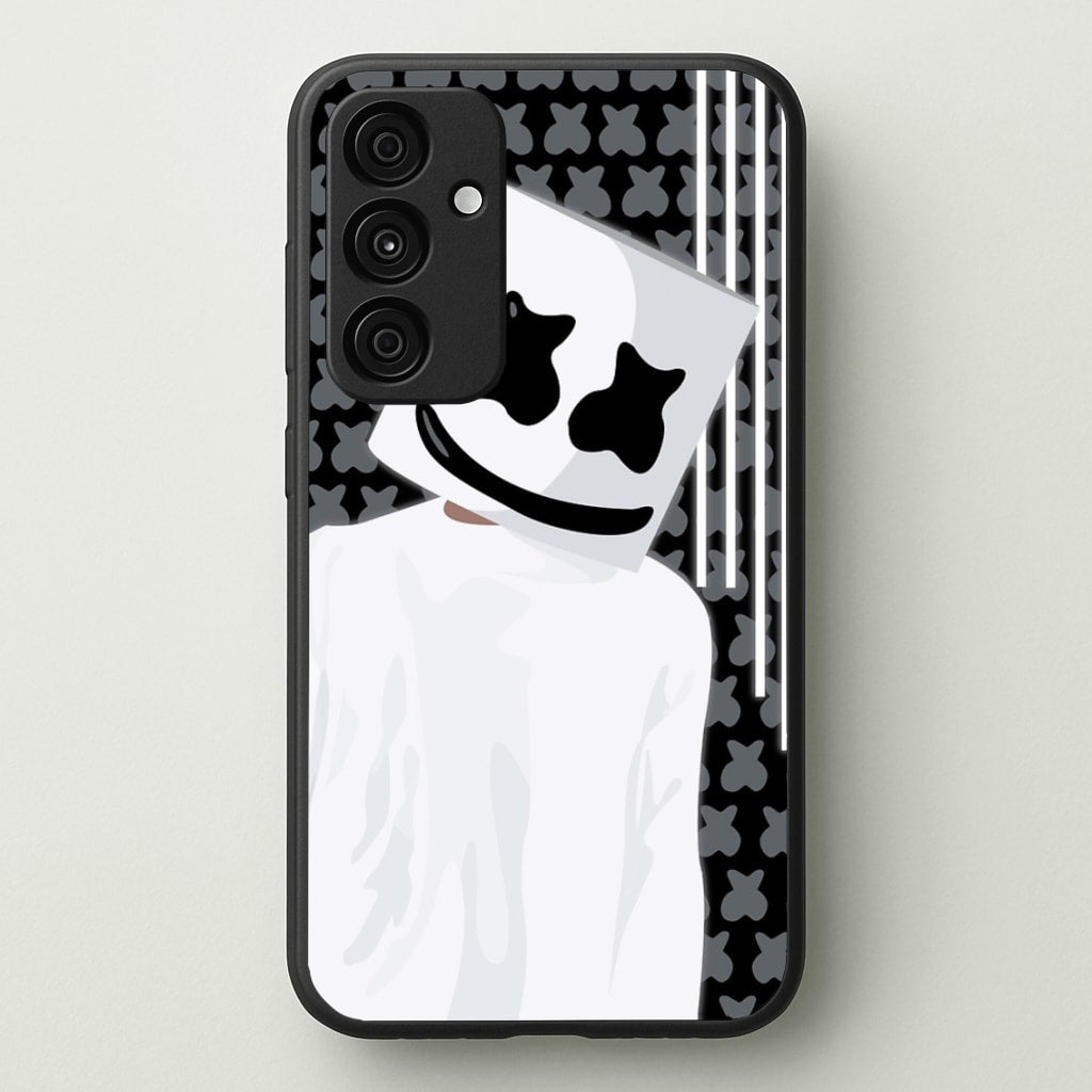Stars And Stripes - White Helmet DJ - Marshmello Phone Case for Galaxy A55