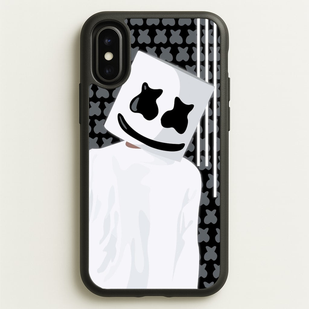 Stars And Stripes - White Helmet DJ - Marshmello Phone Case for iPhone X / XS