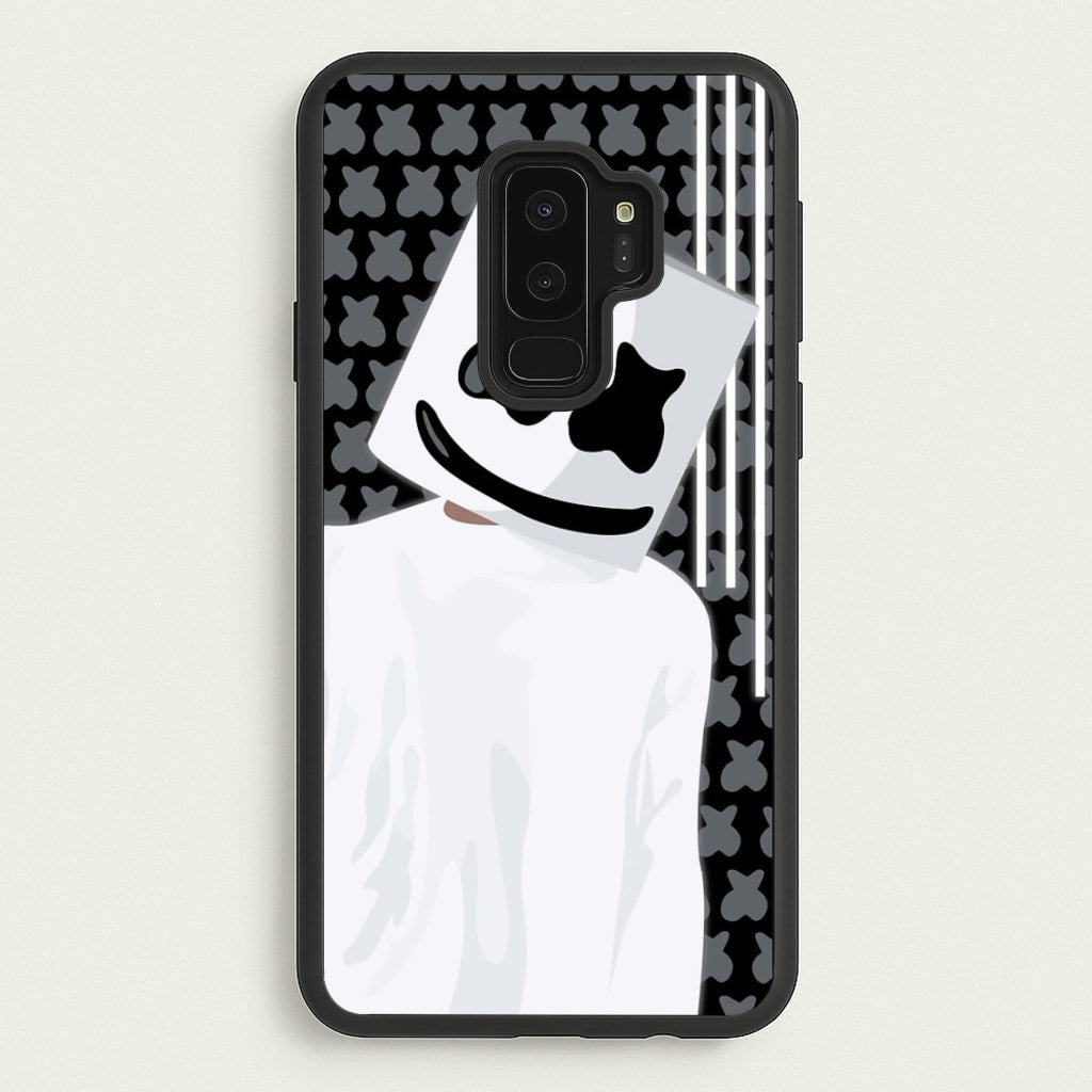 Stars And Stripes - White Helmet DJ - Marshmello Phone Case for Galaxy S9 Plus