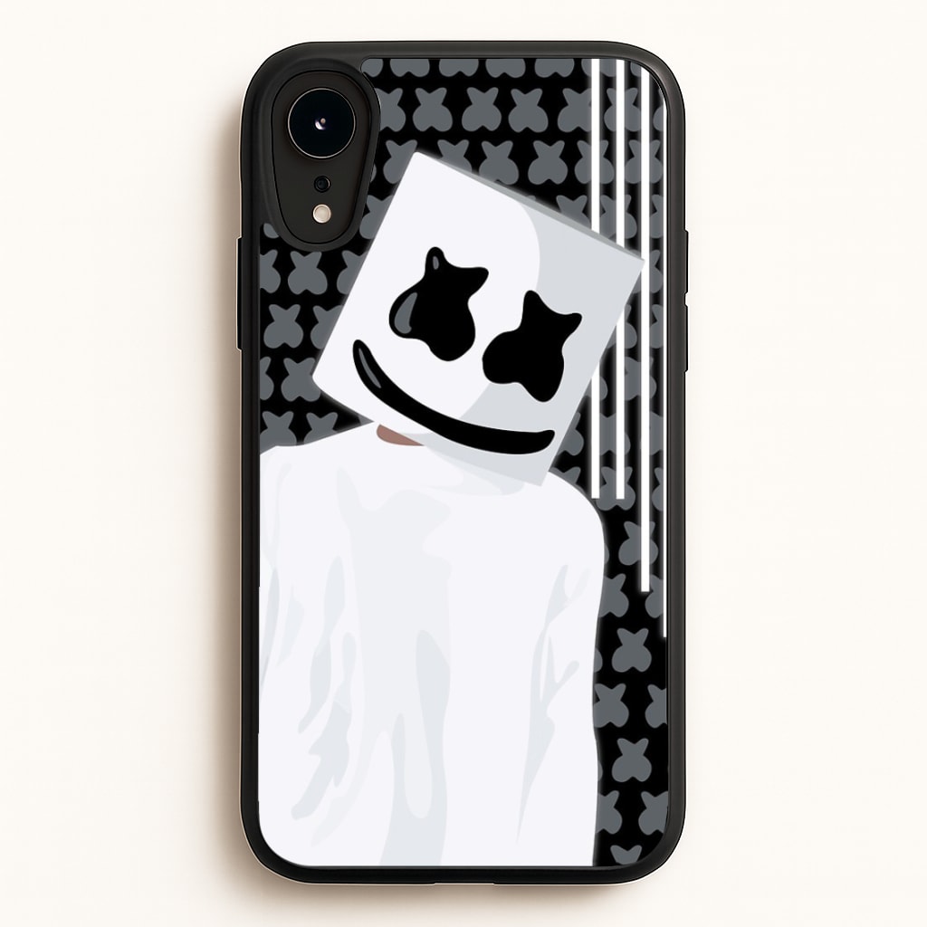 Stars And Stripes - White Helmet DJ - Marshmello Phone Case for iPhone XR